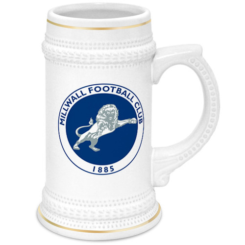 Заказать кружку в Москве. Кружка пивная Millwall FC logo beer cup от Millwall Supporters Club Russia - готовые дизайны и нанесение принтов.