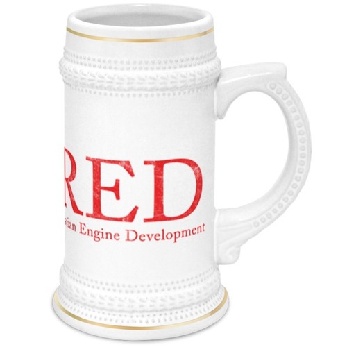 Заказать кружку в Москве. Кружка пивная RED'S Logo от RED'S - готовые дизайны и нанесение принтов.