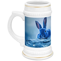 Заказать кружку в Москве. Кружка пивная Голубой водяной кролик от Дана Столыпина - готовые дизайны и нанесение принтов.