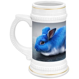 Заказать кружку в Москве. Кружка пивная Голубой водяной кролик от Дана Столыпина - готовые дизайны и нанесение принтов.