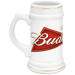 Заказать кружку в Москве. Кружка пивная Budweiser от Виктор Гришин - готовые дизайны и нанесение принтов.