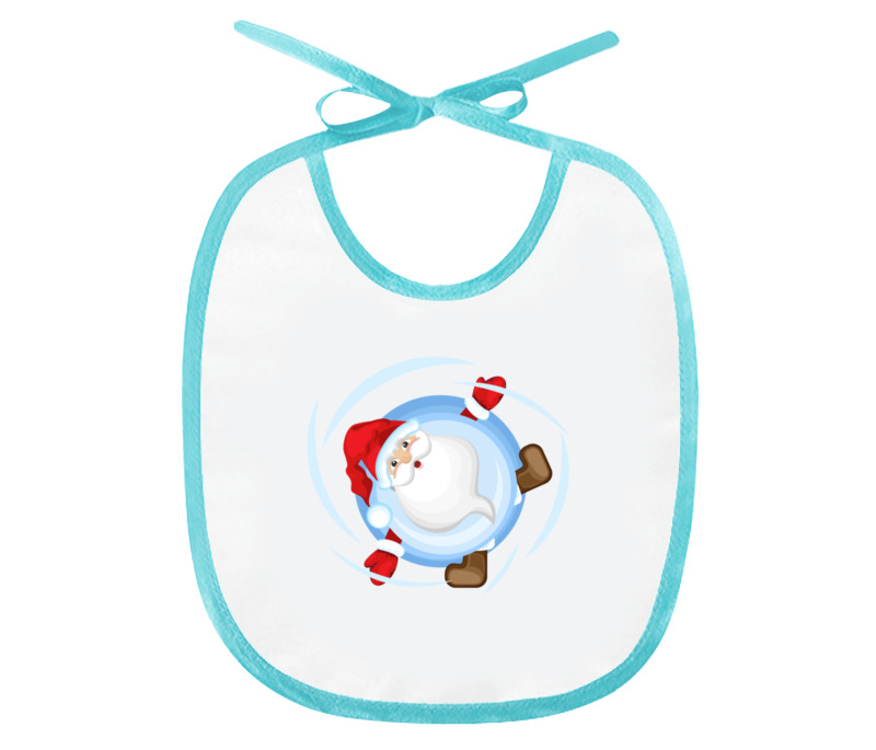 Printio Слюнявчик Санта (дед мороз) в снежном шаре printio сумка с полной запечаткой санта дед мороз в снежном шаре