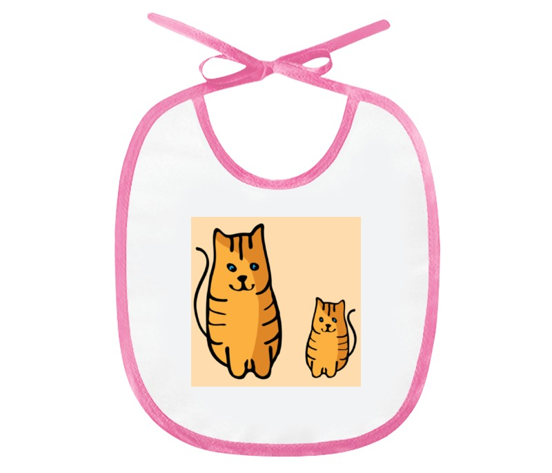 Printio Слюнявчик Два котика, смотрящие друг на друга printio рюкзак мешок с полной запечаткой два котика смотрящие друг на друга