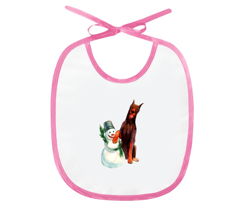 Printio Слюнявчик Забавная акварельная собака, символ 2018 года printio футболка wearcraft premium забавная акварельная собака символ 2018 года