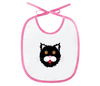 Заказать слюнявчик в Москве. Слюнявчик мохнатый Черный кот от IrinkaArt  - готовые дизайны и нанесение принтов.