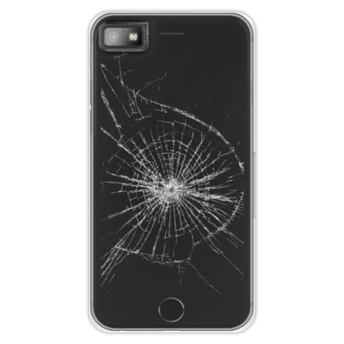 Заказать чехол для Samsung Galaxy S5/S4/S3 в Москве. Чехол для Blackberry Z10 Разбитый экран от Hardgott - готовые дизайны и нанесение принтов.