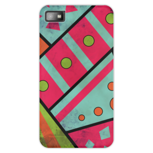 Заказать чехол для Samsung Galaxy S5/S4/S3 в Москве. Чехол для Blackberry Z10 Яркая геометрия от Ordwen - готовые дизайны и нанесение принтов.