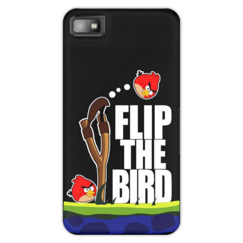 Заказать чехол для Samsung Galaxy S5/S4/S3 в Москве. Чехол для Blackberry Z10 Flip The Bird от game-fan - готовые дизайны и нанесение принтов.