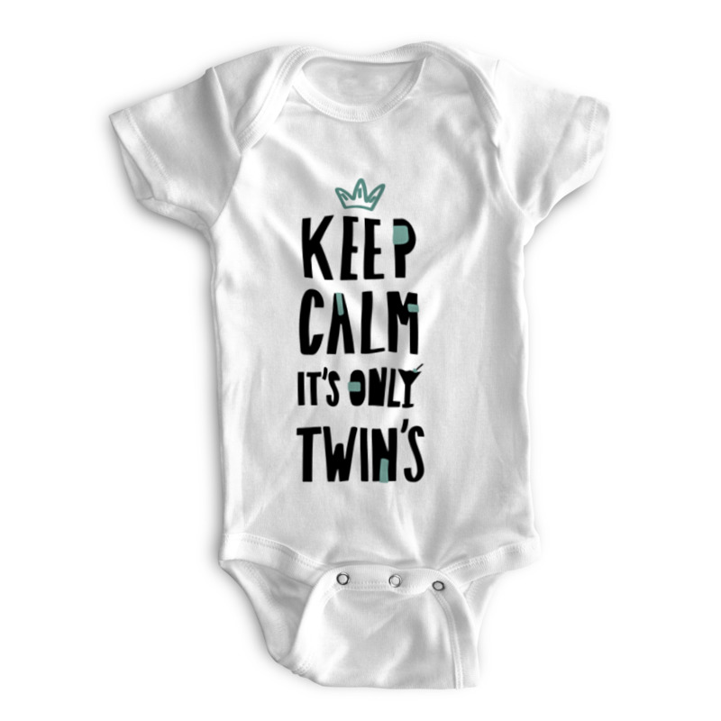 цена Printio Детские боди Двойняшки. keep calm it's only twins