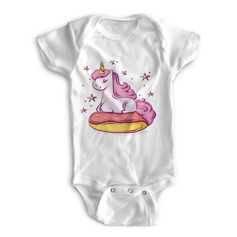 printio футболка оверсайз unicorn donut Printio Детские боди Unicorn donut