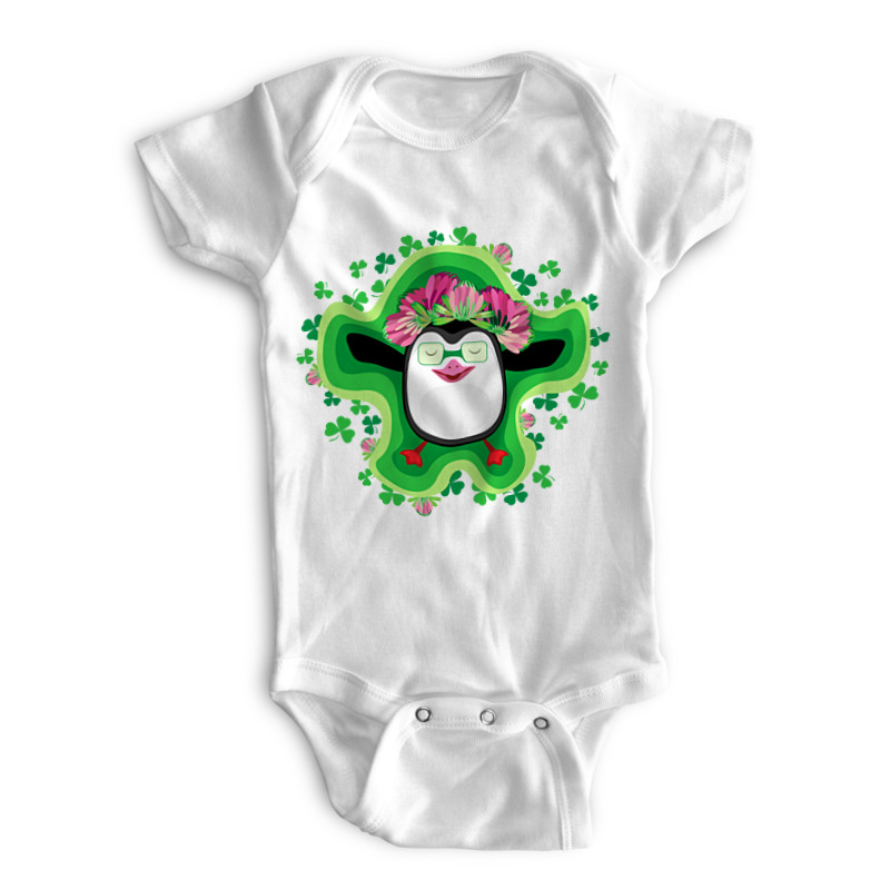 Printio Детские боди Летний пингвин в венке printio футболка с полной запечаткой для девочек летний пингвин в венке