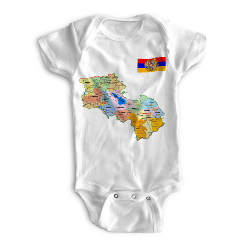 Printio Детские боди Карта армении