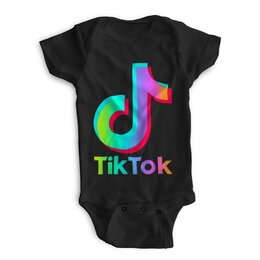 Заказать ползунки и боди в Москве. Детские боди TIK TOK (Tik Tok video) от vista12761@rambler.ru - готовые дизайны и нанесение принтов.