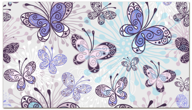 Printio Визитная карточка Фиолетовые бабочки