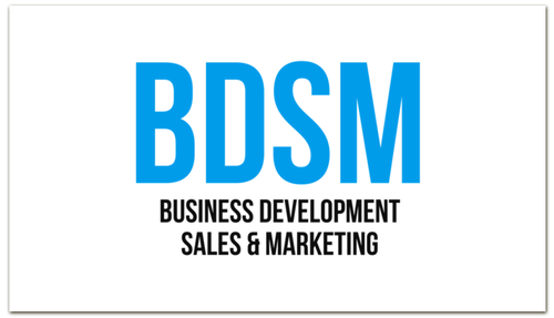 Заказать визитки в Москве. Визитная карточка BDSM - Business development, sales & marketing от Startech.vc  - готовые дизайны и нанесение принтов.