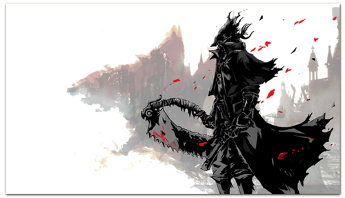 Заказать визитки в Москве. Визитная карточка Bloodborne от GeekFox  - готовые дизайны и нанесение принтов.