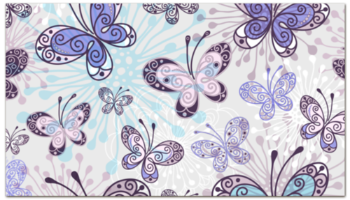 Заказать визитки в Москве. Визитная карточка Фиолетовые бабочки от weeert - готовые дизайны и нанесение принтов.