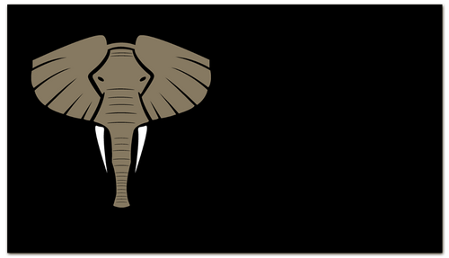 Заказать визитки в Москве. Визитная карточка Портрет слона. от lissaart@yandex.ru - готовые дизайны и нанесение принтов.