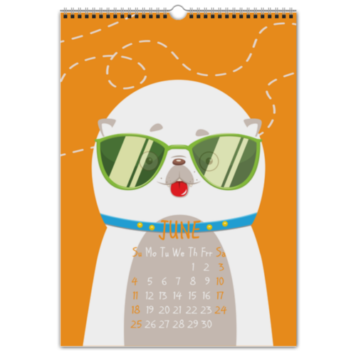 Заказать календарь в Москве. Перекидной Календарь А3 Calendar 2017. My Lovely Dog от Vasilixa - готовые дизайны и нанесение принтов.