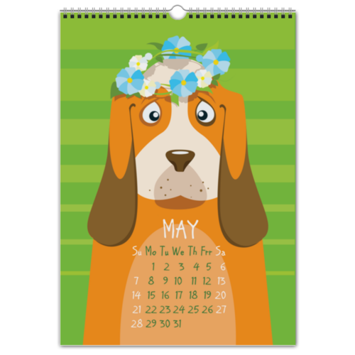 Заказать календарь в Москве. Перекидной Календарь А3 Calendar 2017. My Lovely Dog от Vasilixa - готовые дизайны и нанесение принтов.