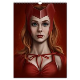 Заказать календарь в Москве. Перекидной Календарь А3 Алая Ведьма / Scarlet Witch от Jimmy Flash - готовые дизайны и нанесение принтов.