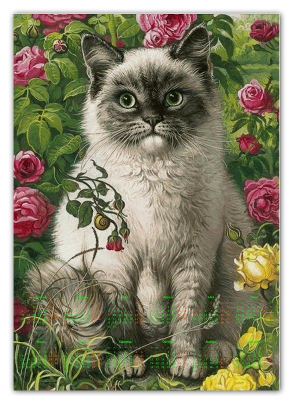Printio Календарь А2 Кошки. магия красоты printio перекидной календарь а2 кошки магия красоты