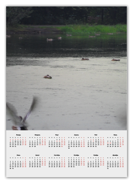 Заказать календарь в Москве. Календарь А2 природа от sweta erofeewa - готовые дизайны и нанесение принтов.