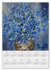 Заказать календарь в Москве. Календарь А2 Синие цветы от rikart - готовые дизайны и нанесение принтов.