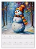 Заказать календарь в Москве. Календарь А2 Веселый снеговик от Dakini | Art  - готовые дизайны и нанесение принтов.