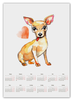 Заказать календарь в Москве. Календарь А2 Pam-pam-pam-pa-pa... Chihuahua! от Evgenia Bandagnomych - готовые дизайны и нанесение принтов.