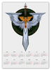 Заказать календарь в Москве. Календарь А2 Dark Angels от GeekFox  - готовые дизайны и нанесение принтов.