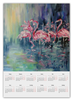 Заказать календарь в Москве. Календарь А2 Розовый фламинго от rikart - готовые дизайны и нанесение принтов.