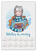 Заказать календарь в Москве. Календарь А2 Зима близко от Evgenia Bandagnomych - готовые дизайны и нанесение принтов.