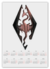 Заказать календарь в Москве. Календарь А2 Скайрим от GeekFox  - готовые дизайны и нанесение принтов.