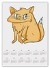 Заказать календарь в Москве. Календарь А2 Grumpy Cat от Павел Павел - готовые дизайны и нанесение принтов.