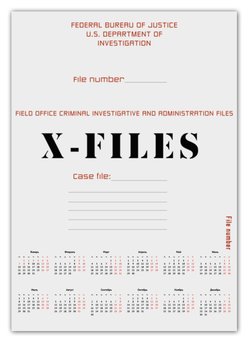 Заказать календарь в Москве. Календарь А2 X-files от GeekFox  - готовые дизайны и нанесение принтов.