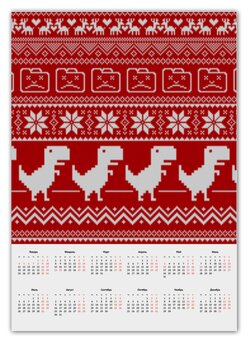 Заказать календарь в Москве. Календарь А2 С новым годом! от GeekFox  - готовые дизайны и нанесение принтов.