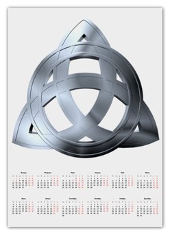 Заказать календарь в Москве. Календарь А2 Трилистник от GeekFox  - готовые дизайны и нанесение принтов.