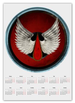 Заказать календарь в Москве. Календарь А2 Blood Angels от GeekFox  - готовые дизайны и нанесение принтов.