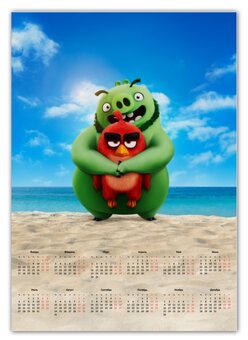 Заказать календарь в Москве. Календарь А2 Angry Birds от skynatural - готовые дизайны и нанесение принтов.