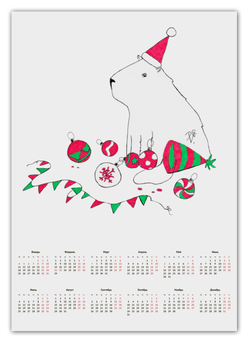 Заказать календарь в Москве. Календарь А2 Капибара на удачу от galkagalka - готовые дизайны и нанесение принтов.