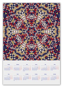 Заказать календарь в Москве. Календарь А2 Цветная мозаика от aviva - готовые дизайны и нанесение принтов.