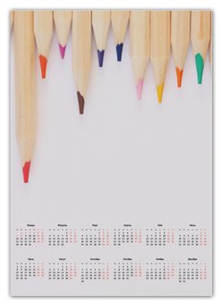 Заказать календарь в Москве. Календарь А2 Карандаши от FireFoxa - готовые дизайны и нанесение принтов.