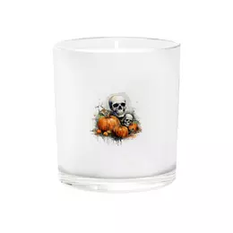 Заказать свечу в Москве. Свеча в стекле skull and pumpkin от Franka  - готовые дизайны и нанесение принтов.