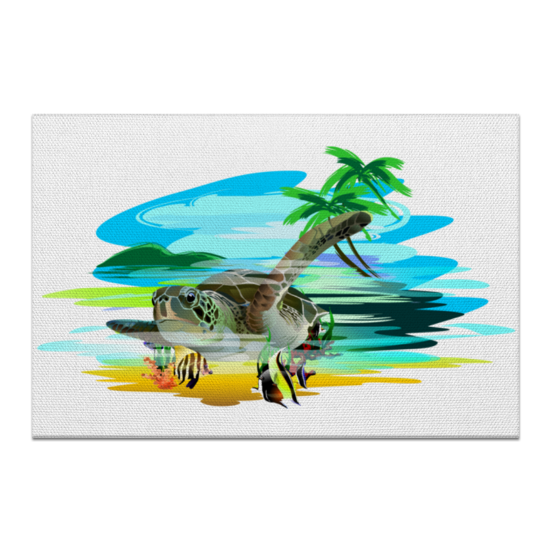 Printio Холст 20×30 Морская черепаха printio холст 30×30 морская абстракция