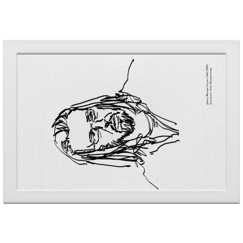 Printio Холст 20×30 Портрет писателя ф.уоллеса | автор а.неизвестнова