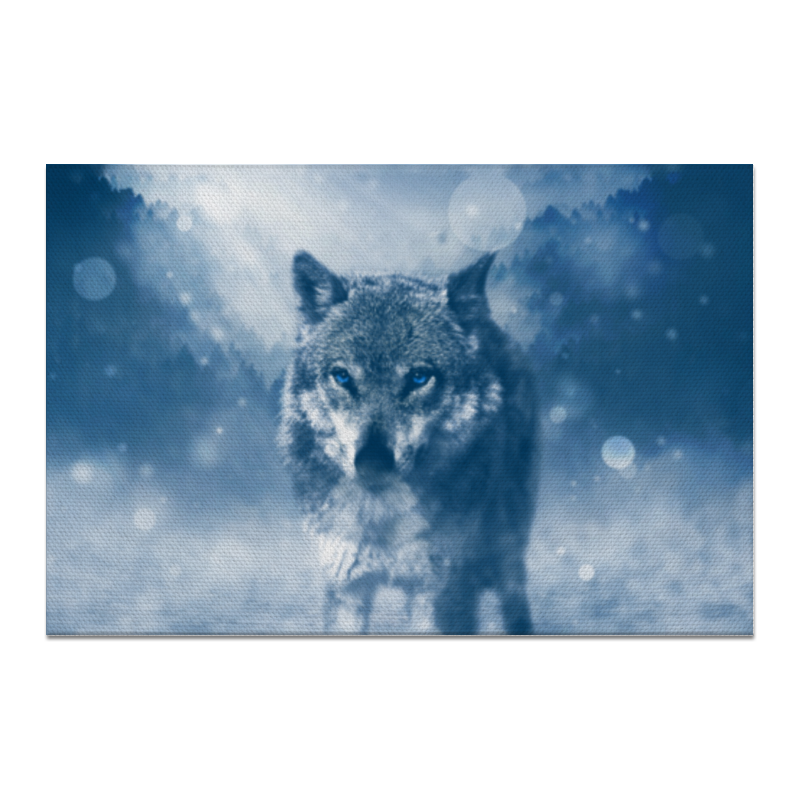 цена Printio Холст 20×30 Волк с голубыми глазами