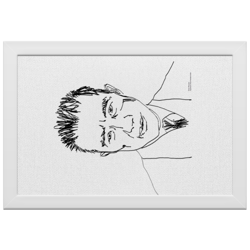 Printio Холст 20×30 Портрет писателя ю.мисимы | автор а.неизвестнова