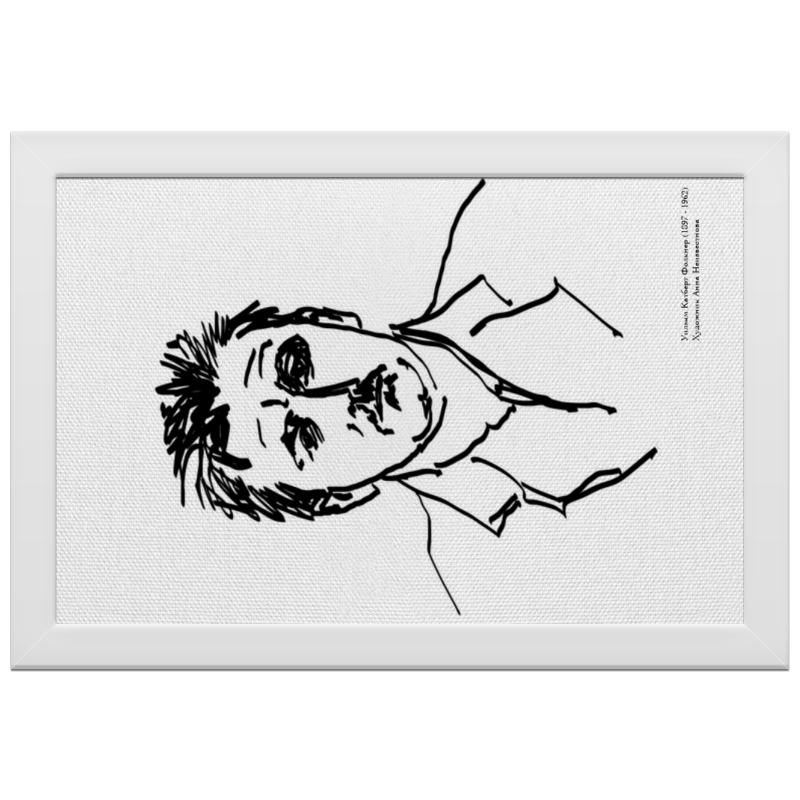 Printio Холст 20×30 Портрет писателя у.фолкнера | автор а.неизвестнова