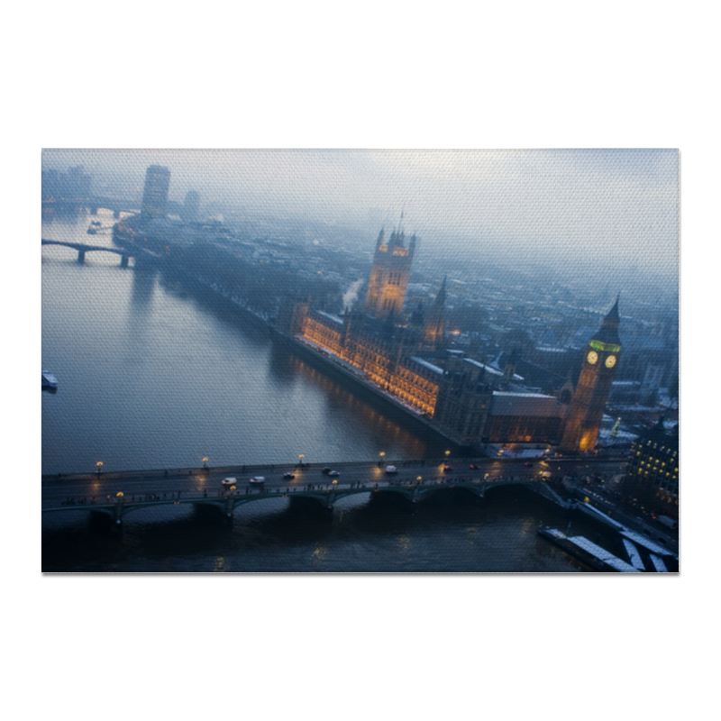 Printio Холст 20×30 Лондон в тумане printio футболка с полной запечаткой мужская туманный альбион